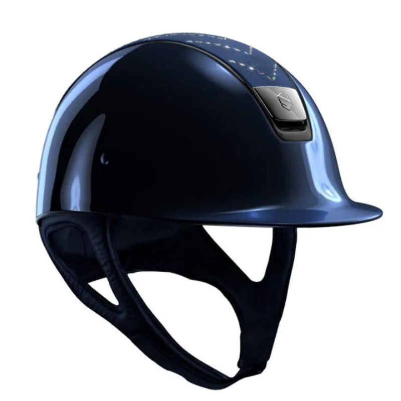 Samshield Shadow Glossy Helmet  with Holographic Chevron Top Navy-1